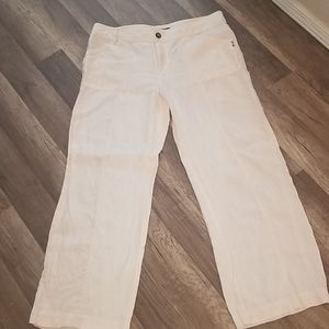INC 100% LINEN TROUSERS SIZE 12 SHORT